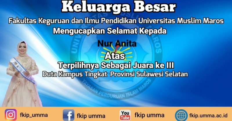 Mahasiswa FKIP UMMA Juara III Duta Kampus Tingkat Provinsi