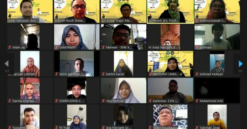 Penyelenggaraan Webinar dengan tema “Pembelajaran Matematika Berbasis Kearifan Lokal”