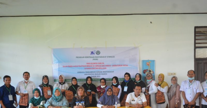 Dosen Universitas Muslim Maros Melaksanakan Program Kemitraan Masyarakat Stimulus Bagi Guru MGMP IPA Di Kabupaten Pangkajene dan Kepulauan